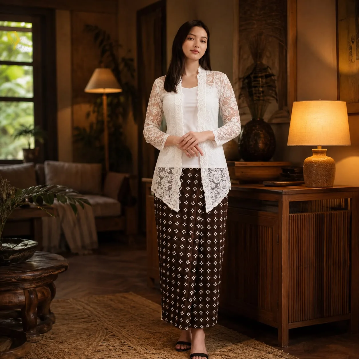 NEYDA - FLORAL Series  Rok lilit batik Cap Modern