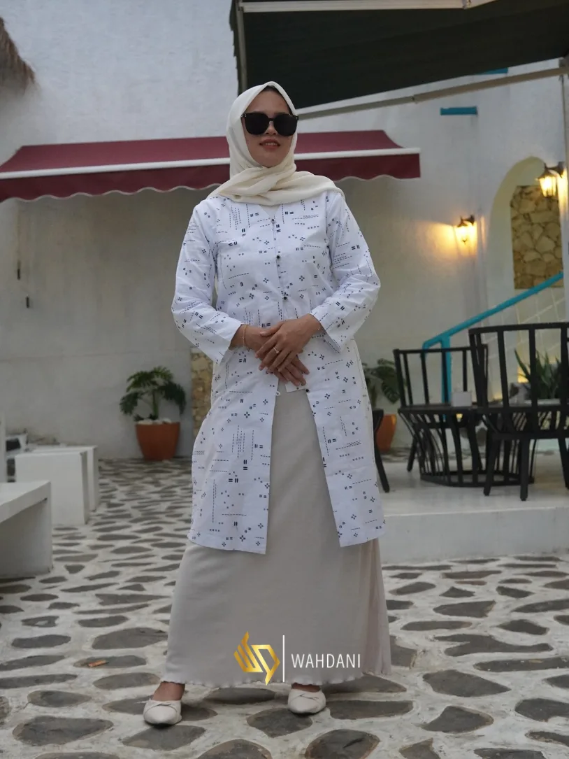 NEYDA - SELARAS Atasan Tunik  Panjang Wanita Batik Modern Katun